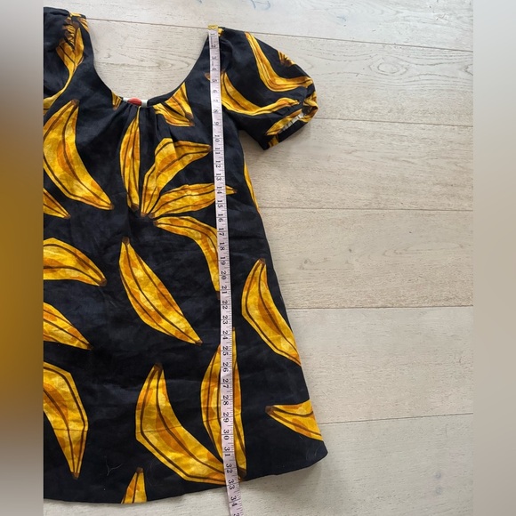 Farm Rio Ripe Bananas Linen Mini Dress - Size XS - Picture 6 of 9